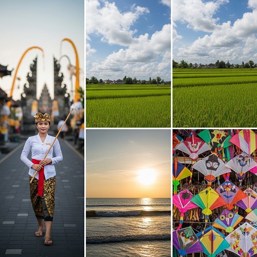 Kite flying in Bali (Denpasar)