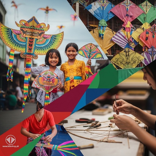 Kite flying in Bali (Denpasar)