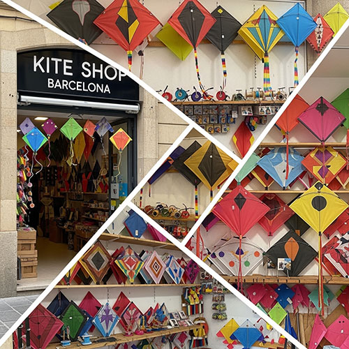 Kite flying in Barcelona