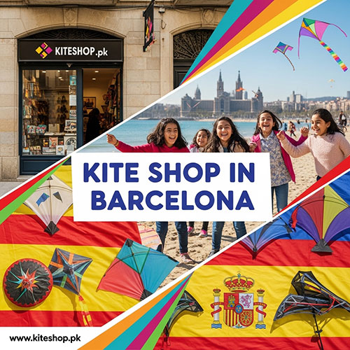 Kite flying in Barcelona