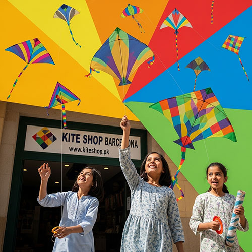 Kite flying in Barcelona