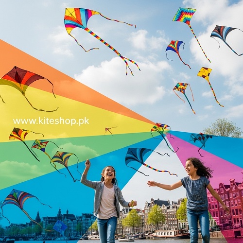 Kite flying in Amsterdam
