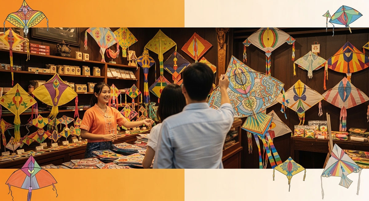 Kite shop in Bangkok