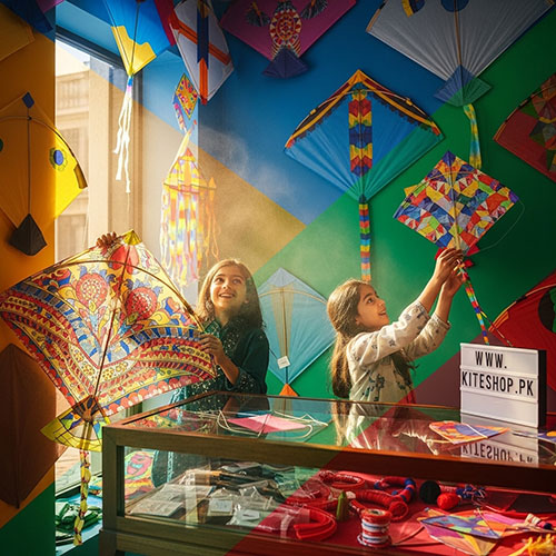 Kite flying in Milan