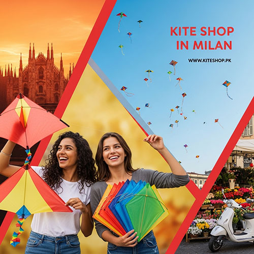 Kite flying in Milan