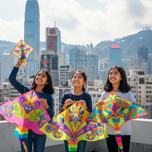 Kite flying in Hong Kong