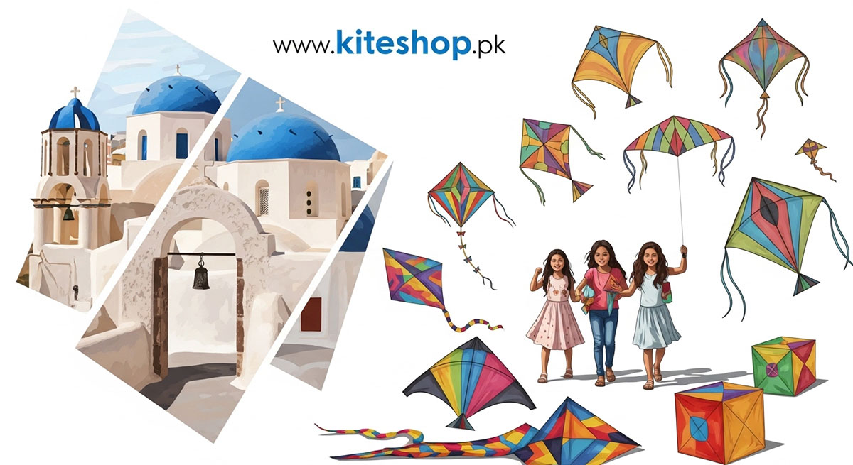 Kite shop in Santorini