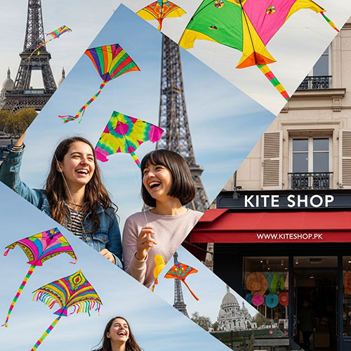 Kite flying in Paris