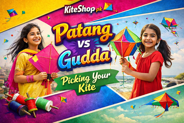 Kite flying close view