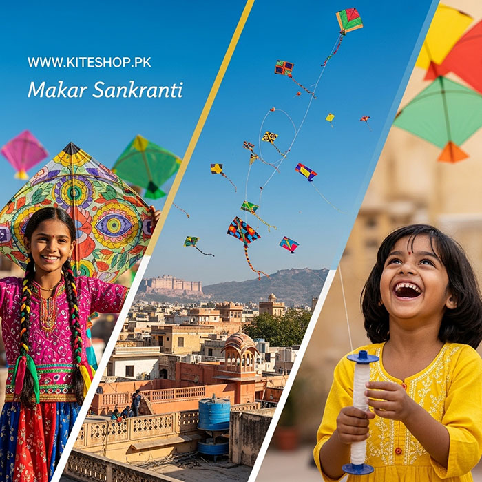 Basant kite festival colorful kites in the sky