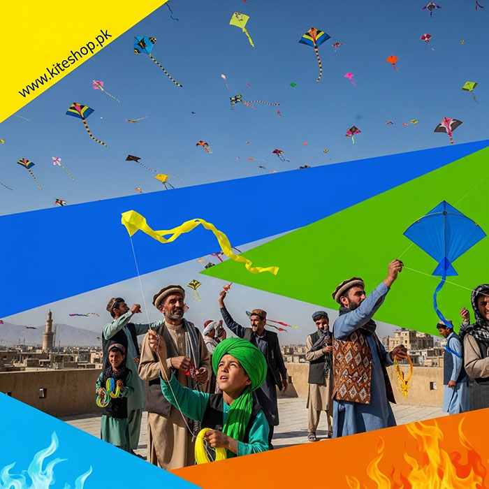 Basant kite festival colorful kites in the sky
