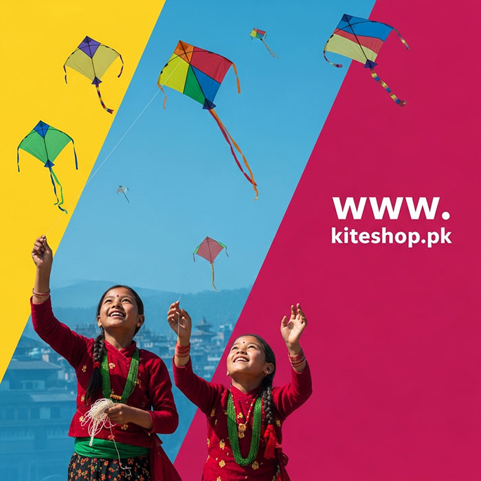 Basant kite festival colorful kites in the sky