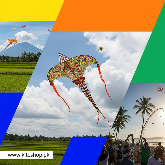 Basant kite festival colorful kites in the sky