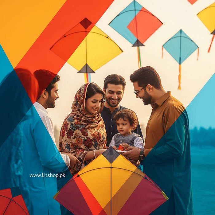 Basant kite festival colorful kites in the sky
