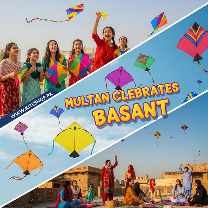 Basant kite festival colorful kites in the sky